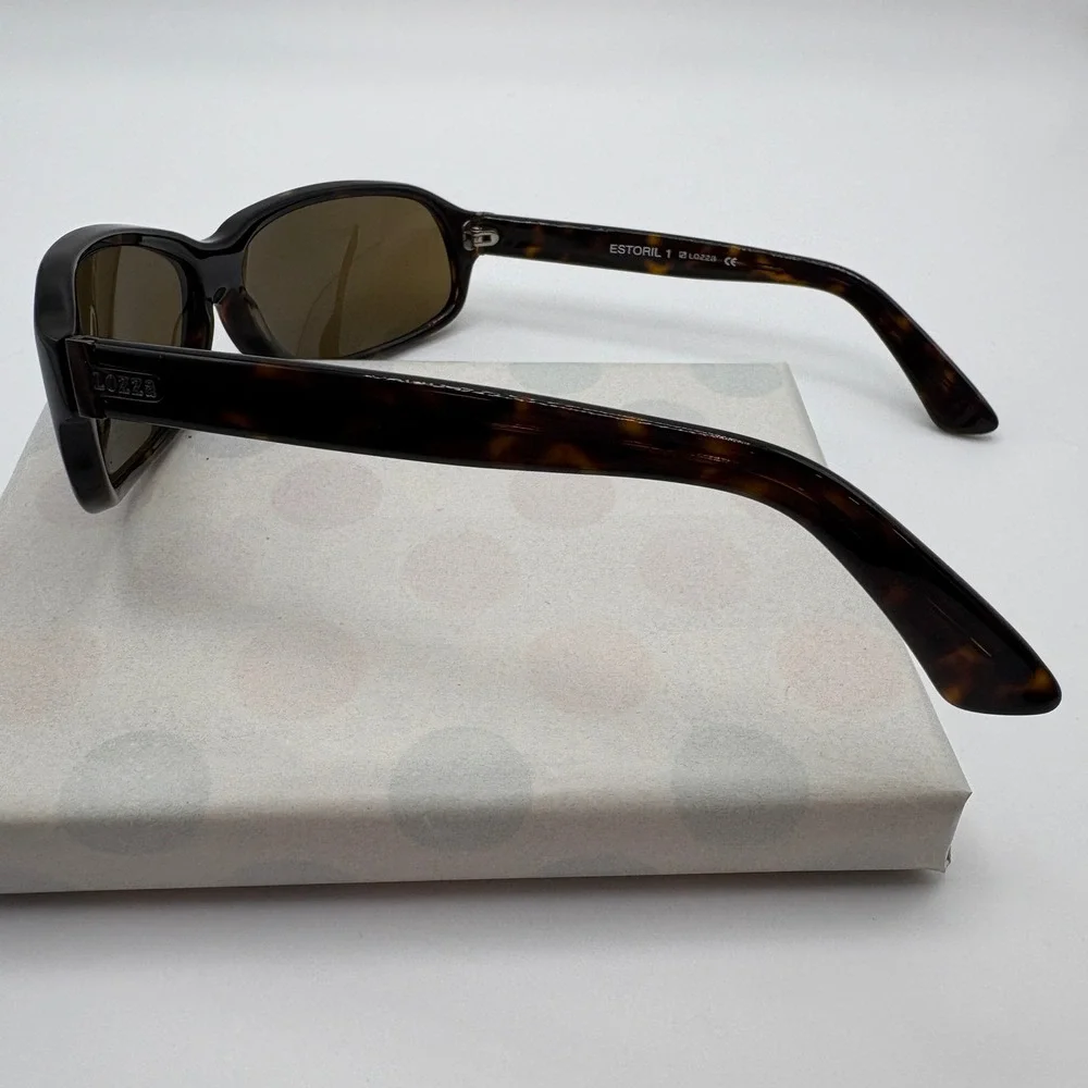 Lozza Estoril 1 1651/63/722 Brown/Tan Oval Tortoiseshell Sunglasses Italian Made